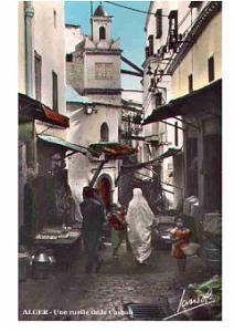 ALGER 086 UNE RUE DE LA CASBAH COULEUR